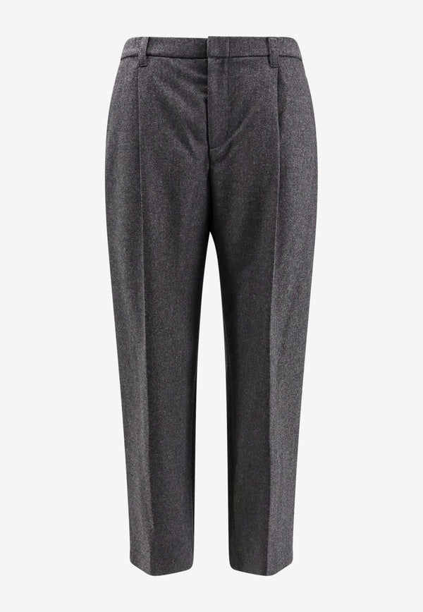 Brunello Cucinelli Straight-Leg Tailored Pants Gray MD588P8632_C032