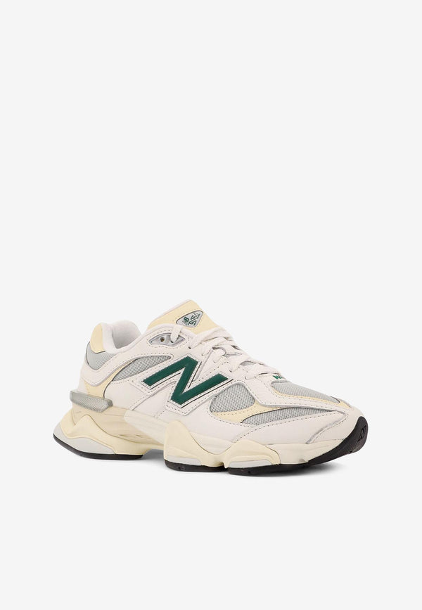 New Balance 9060 Leather and Mesh Sneakers White U9060ESE_OFFWHITE