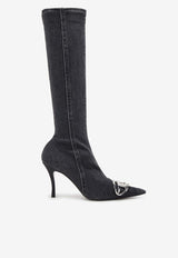 Diesel D-Venus 100 Knee-High Boots Black Y03366P6901_T8013