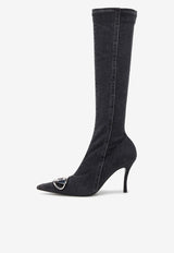 Diesel D-Venus 100 Knee-High Boots Black Y03366P6901_T8013