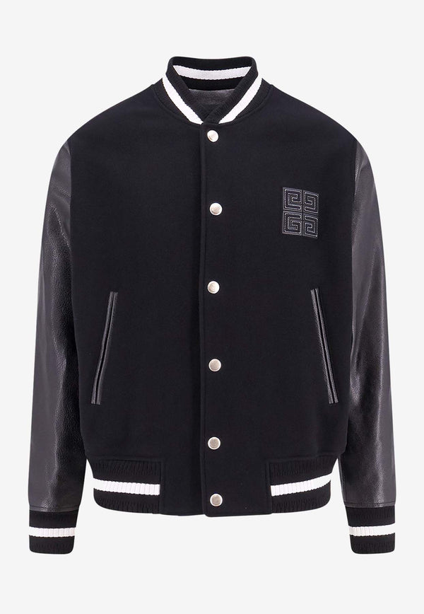 Givenchy 4G Patch Varsity Bomber Jacket Black BM011S6Y3K_001