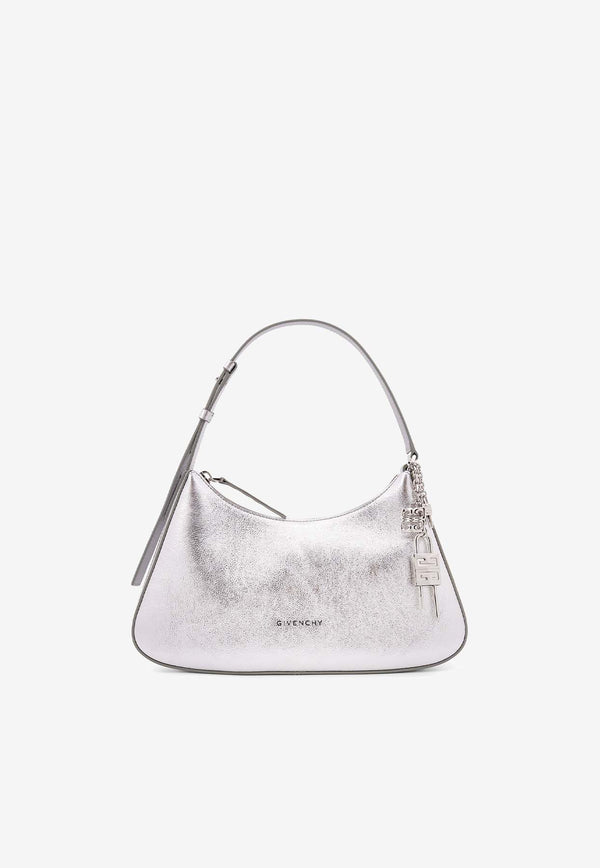 Givenchy Small Lucky Lock Metallic Shoulder Bag Silver BB511JB1ZB_934