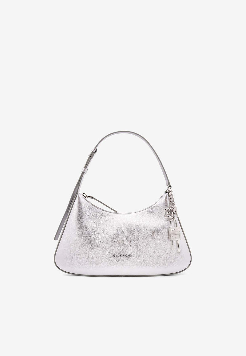 Givenchy Small Lucky Lock Metallic Shoulder Bag Silver BB511JB1ZB_934