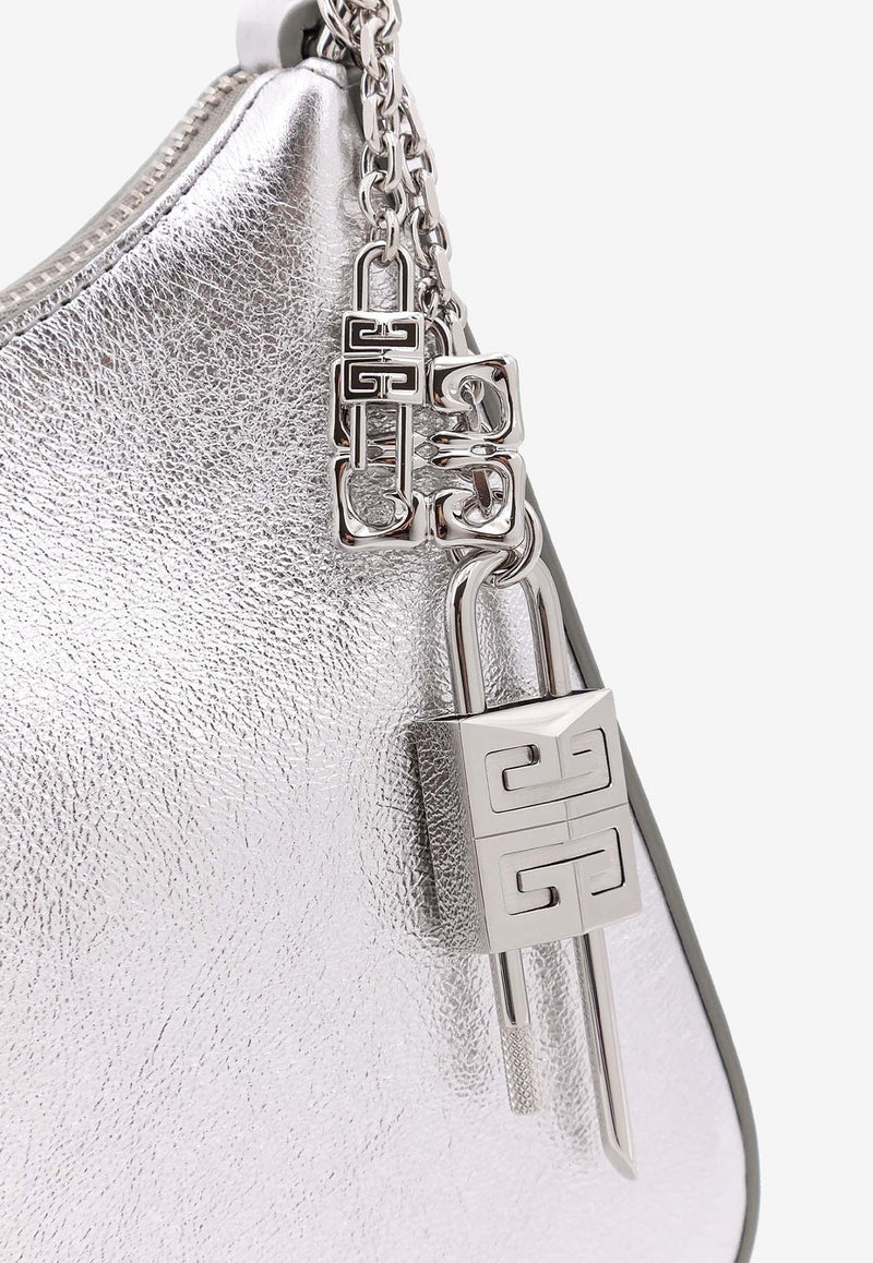 Givenchy Small Lucky Lock Metallic Shoulder Bag Silver BB511JB1ZB_934