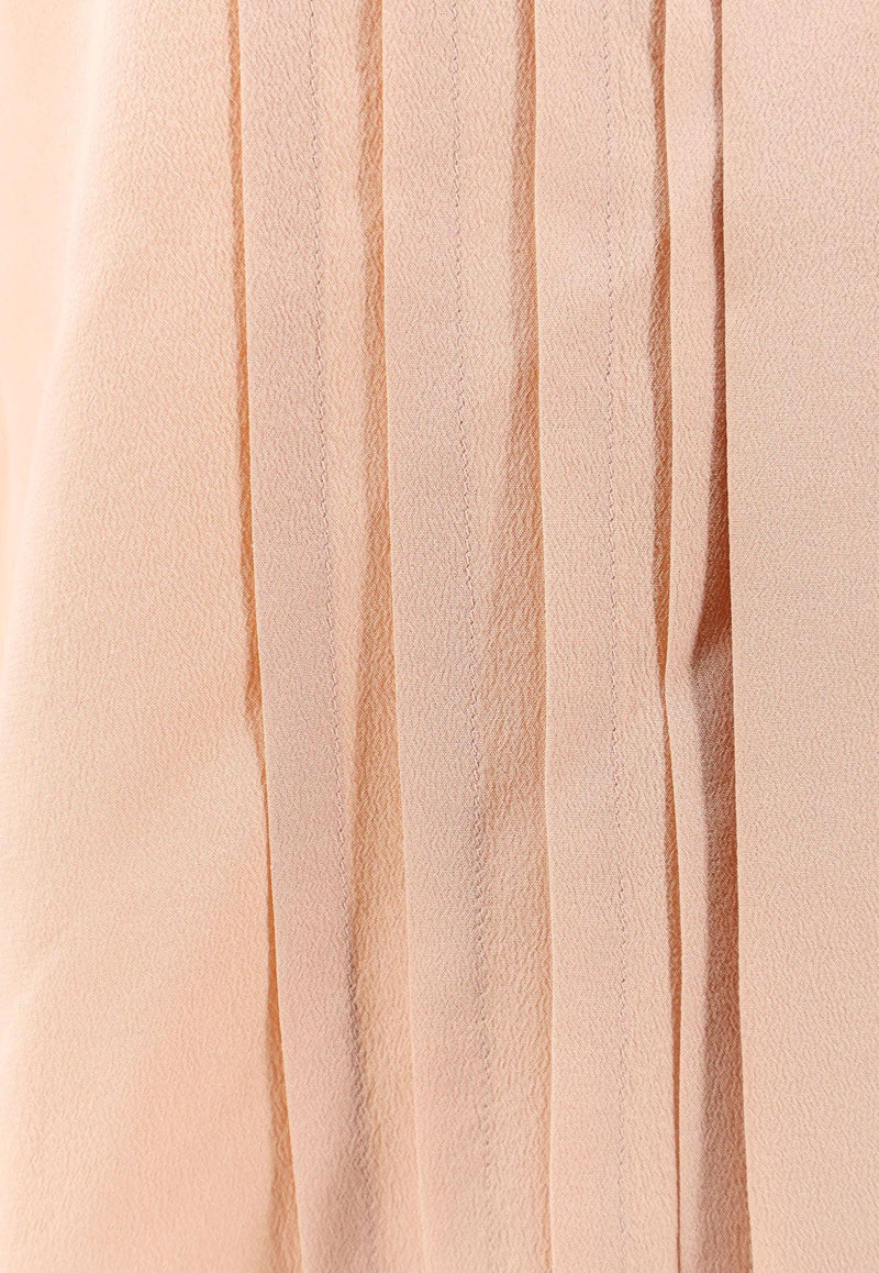 Chloé Lavallière Crepe De Chine Blouse Pink CH25SHT29125_285