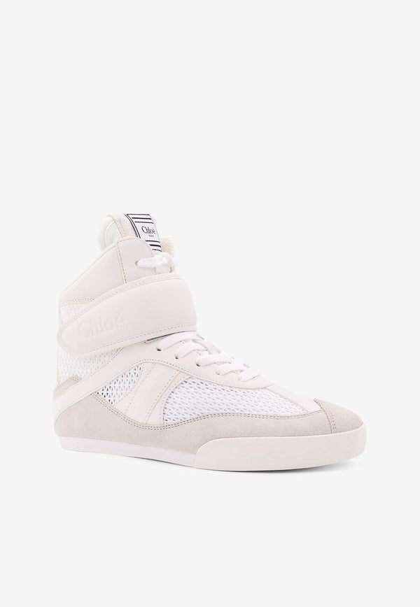 Chloé Kick High-Top Mesh Sneakers White C25S07HPL_20S