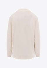 Chloé Logo Patch Long-Sleeved T-shirt Beige 25SJH07183_103