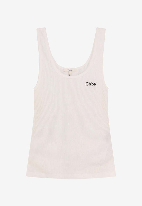 Chloé Logo Embroidered Tank Top 25SJH12180_101