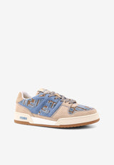 Fendi Match FF Monogram Suede Sneakers Blue 8E8625AOTH_F1R7S