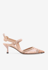 Fendi Colibrì Lite 55 Slingback Mesh Pumps Pink 8J8589AQ6U_F1R8N