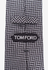 Tom Ford All-Over Pattern Silk Tie Black STE001S0075_ZLB99