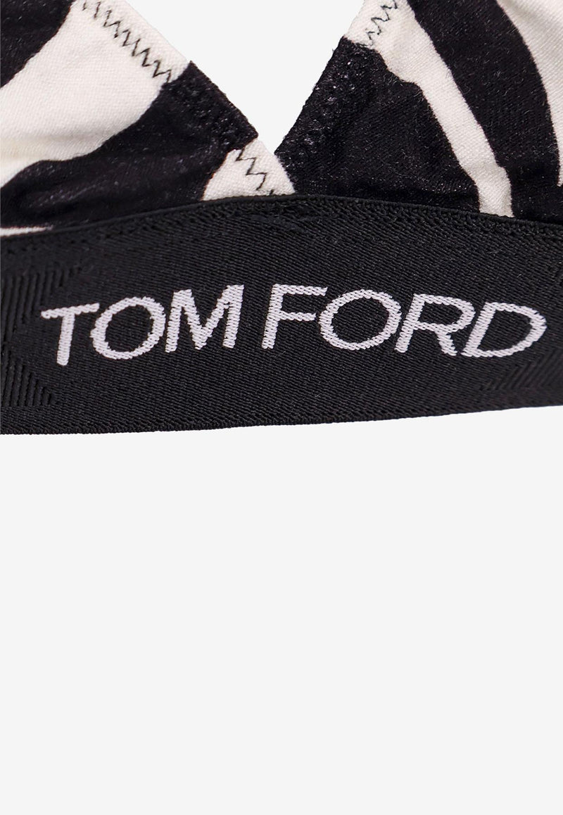 Tom Ford Zebra Print Bra Monochrome BRJ009JEP032_XECBL