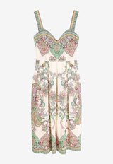 Etro Iconic Floral Print Poplin Dress Beige WRHA025399SP5C0_X0802