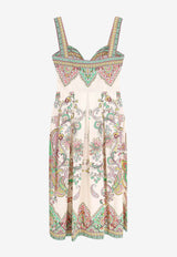 Etro Iconic Floral Print Poplin Dress Beige WRHA025399SP5C0_X0802