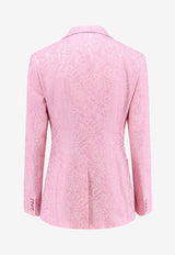 Etro Floral Jacquard Silk Blazer  Pink WRCA000999TJD76_F2528