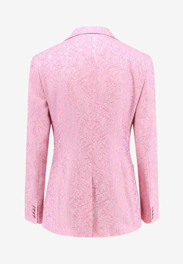 Etro Floral Jacquard Silk Blazer  Pink WRCA000999TJD76_F2528