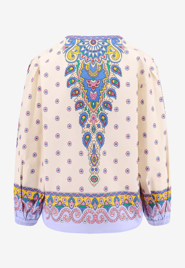 Etro Paisley Print V-neck Blouse Multicolor WRJA008899SP5B2_X0800