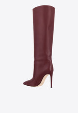 Paris Texas 105 Knee-High Leather Boots Burgundy PX501XLTH3_ROUGENOIR