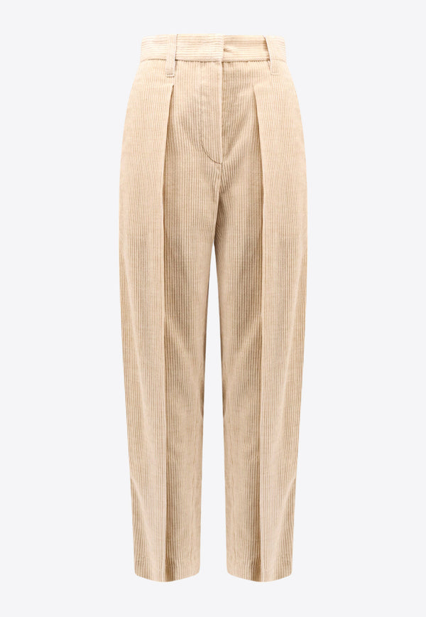 Brunello Cucinelli Straight-Leg Corduroy Pants Beige MP576P8562_C057