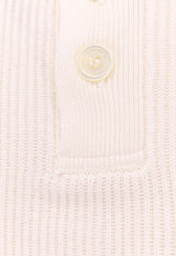 Brunello Cucinelli Ribbed Polo Sweater White M29400105_CO312