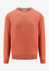 Brunello Cucinelli Long-Sleeved Cashmere Sweater  Orange M2200100_CWU82