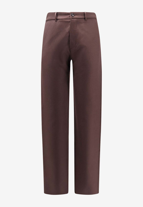 Loro Piana Harper Wool-Blend Pants Brown FAP3281_H0PA