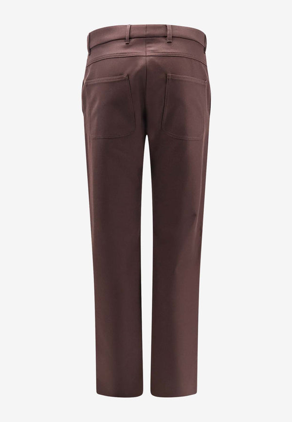 Loro Piana Harper Wool-Blend Pants Brown FAP3281_H0PA