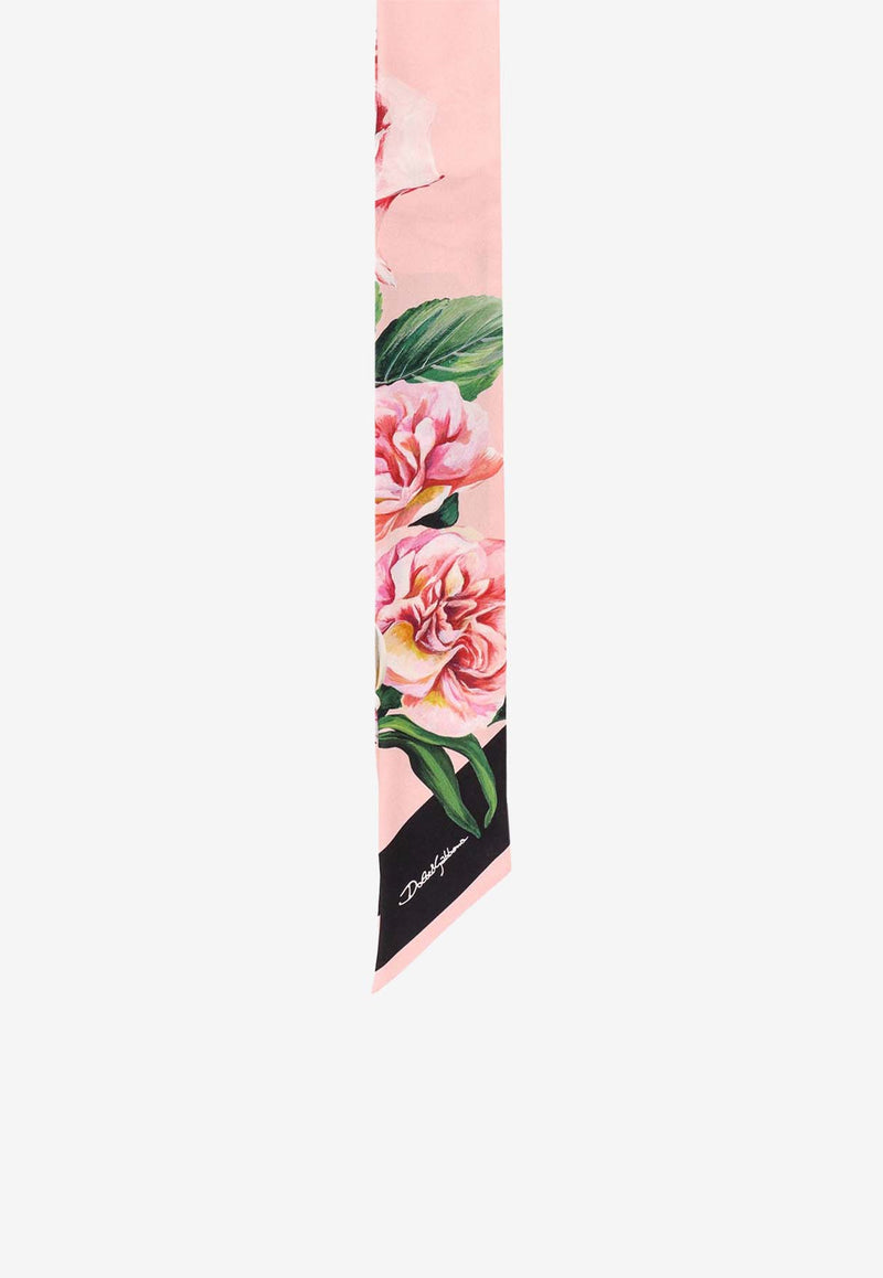 Dolce 
Gabbana Peony and Rose Print Silk Headscarf FS215AGDCUN_HF5IY