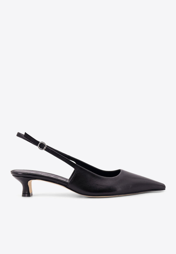 Aeyde Catrina 50 Leather Slingback Pumps Black A11PUCATSS35KT223800007_BLACK