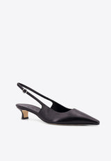 Aeyde Catrina 50 Leather Slingback Pumps Black A11PUCATSS35KT223800007_BLACK