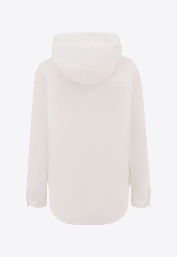 Alaïa Hooded Buttoned Shirt White AA9C0969T611A_000