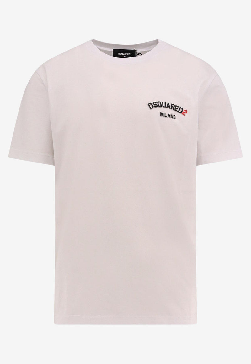 Dsquared2 Embossed Logo Crewneck T-shirt White S74GD1400D20020_100