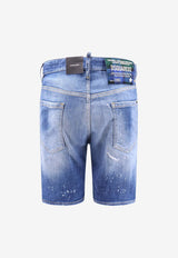 Dsquared2 Distressed Bermuda Denim Shorts  Blue S74MU0881S30872_470