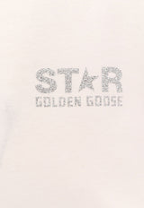 Golden Goose DB Glittered Logo Print T-shirt White GWP01220P000880_80185