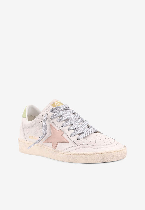 Golden Goose DB Ball Star Distressed Leather Sneakers White GWF00117F006819_12164