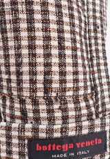 Bottega Veneta Check Viscose Shorts Brown 816886V4YF0_9133