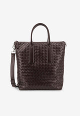 Bottega Veneta North-South Intrecciato Leather Top Handle Bag Fondant 815783V2HL1_2145