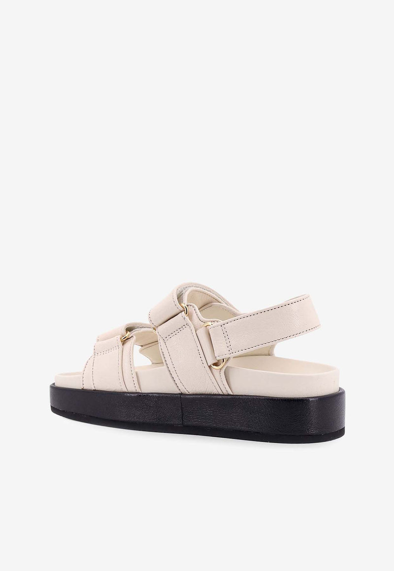 Tory Burch Kira Sport Leather Sandals Ivory 144328_104