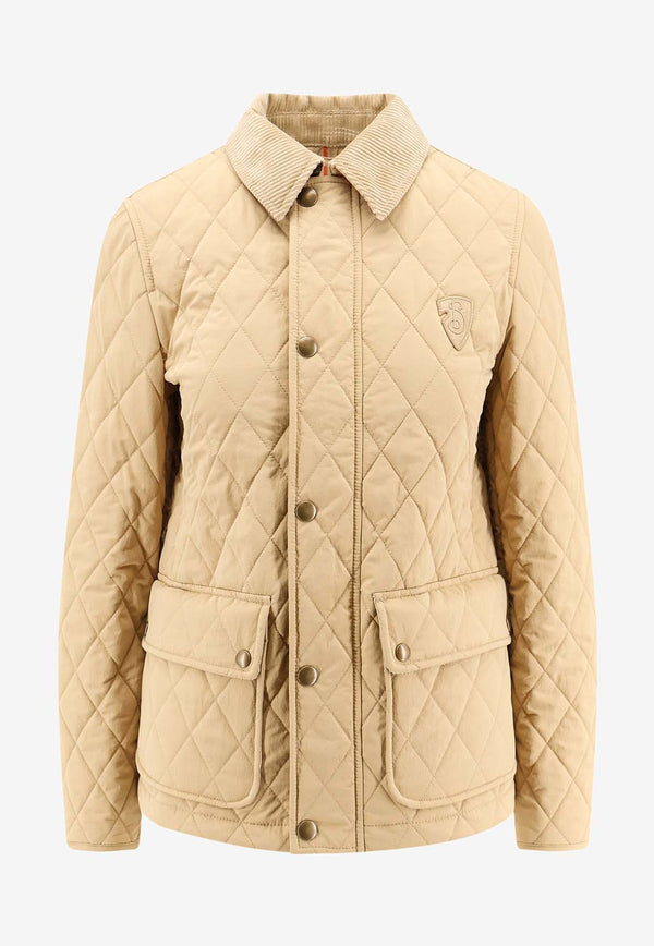 Burberry EKD Patch Quilted Puffer Jacket Beige 8097996_C1544