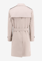 Burberry Double-Breasted Trench Coat Gray 8101309_C1761