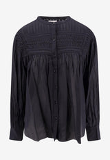 Isabel Marant Etoile Plalia Long-Sleeved Blouse Black HT0002FCB3J04E_01BK