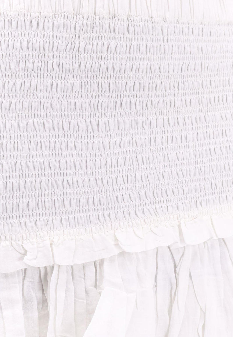 Isabel Marant Etoile Naomi Ruffled Mini Skirt White JU0022FCB3J04E_20WH