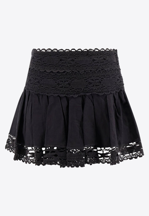 Marant Etoile Violana Flared Mini Skirt Black JU0304FAC1J14E_01BK