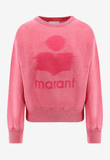 Isabel Marant Etoile Mobyli Logo Print Sweatshirt Coral SW0011FAC1M04E_11CL