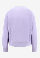 Isabel Marant Etoile Mobyli Logo Print Sweatshirt Lilac SW0011FAC1M04E_86BL