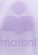 Isabel Marant Etoile Mobyli Logo Print Sweatshirt Lilac SW0011FAC1M04E_86BL