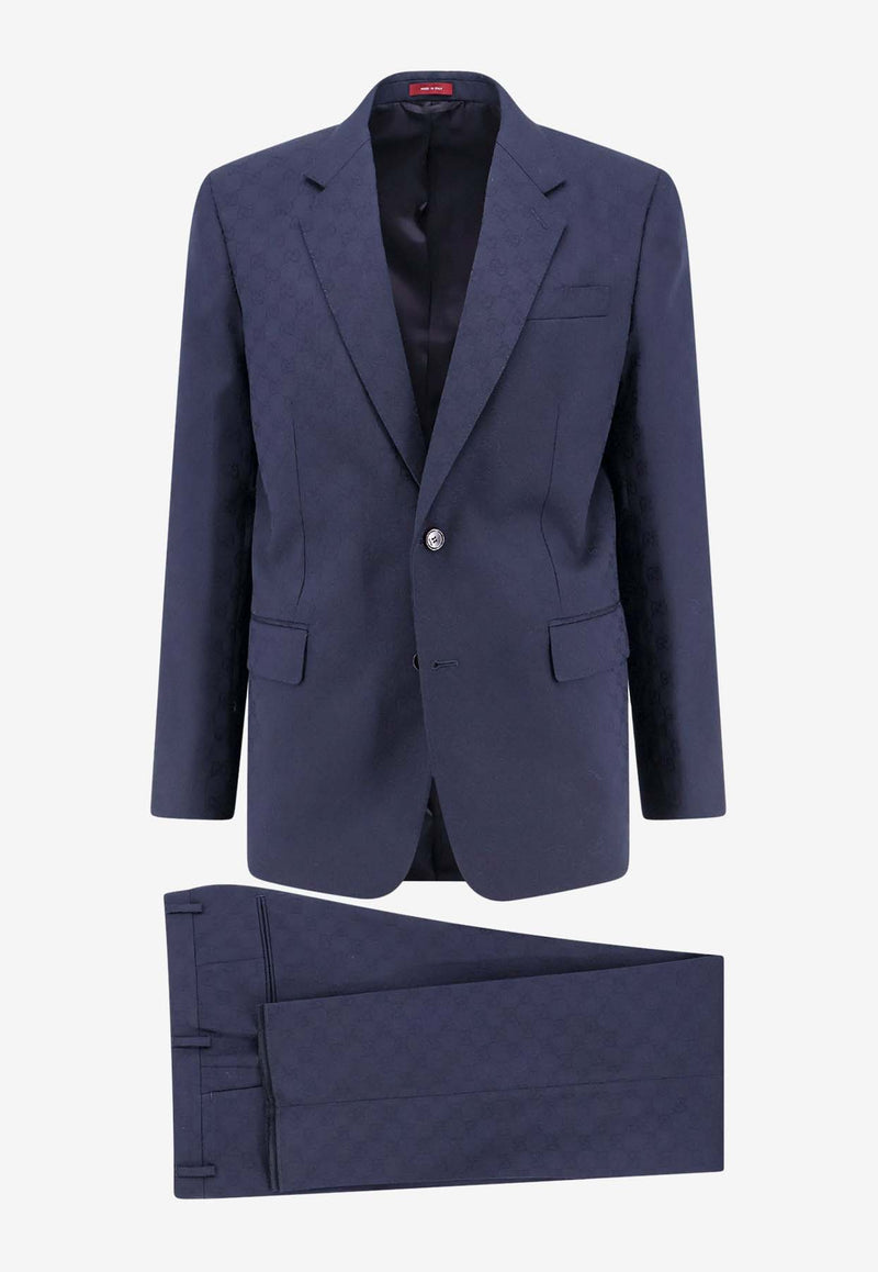 Gucci Signature GG Wool Suit Blue 814907Z7AFV_4440