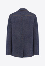 Gucci Double-Breasted Denim Blazer Blue 805339XDC78_4759