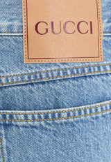 Gucci Lasered Double G Straight-Leg Jeans Blue 815642XDC6W_4492