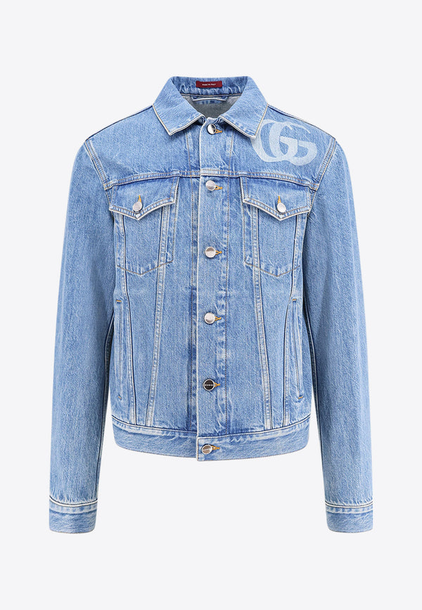 Gucci Lasered Double G Denim Jacket Blue 815625XDC6W_4492